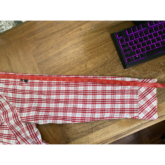 Urban Behavior Mens XXL Plaid Pearl Snap Slim Fit Long Sleeve Shirt Western - Picture 12 of 13